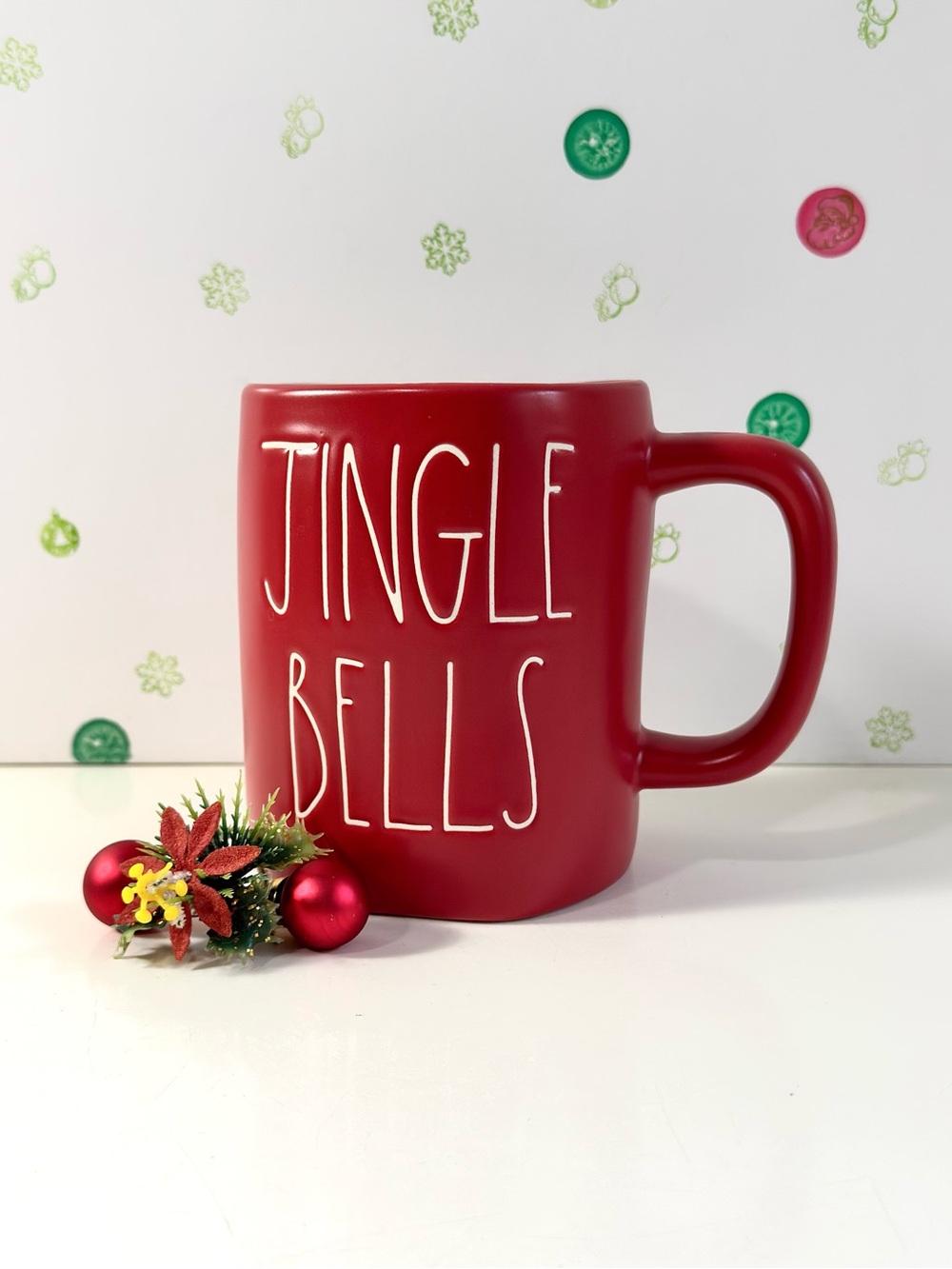 Rae Dunn 'Jingle Bells' Large Ceramic Holiday Mug